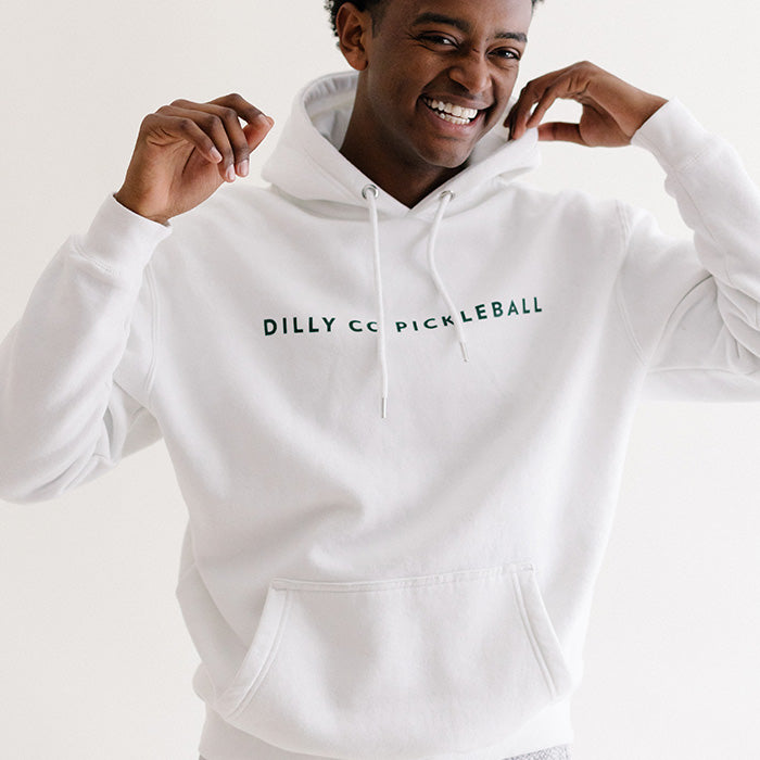 Men's White Heavy Weight Hoodie with Local Players Only