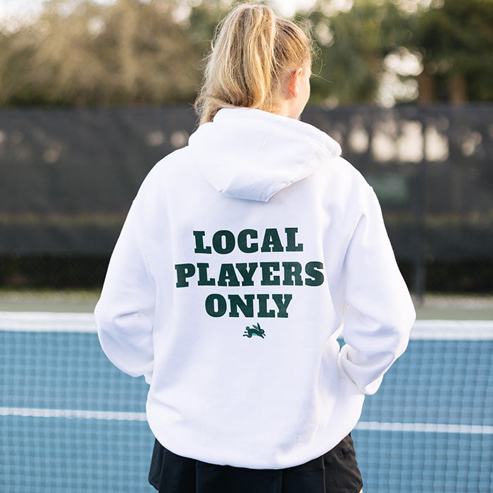 Unisex White Heavy Weight Hoodie with Local Players Only