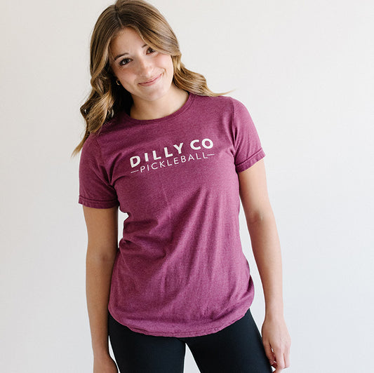 Womens Crewneck t-shirt with Dilly Co Logo and Volley Llama Drama