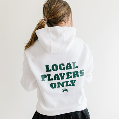 Unisex White Heavy Weight Hoodie with Local Players Only