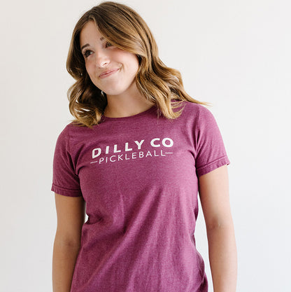 Womens Crewneck t-shirt with Dilly Co Logo and Volley Llama Drama